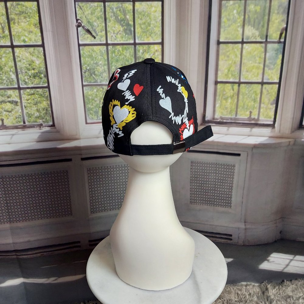 NEW "GOOD VIBES" ADJUSTABLE BASEBALL CAP (BLACK/MULTI) / ***2 CAPS FOR $25*** - Picture 9 of 10